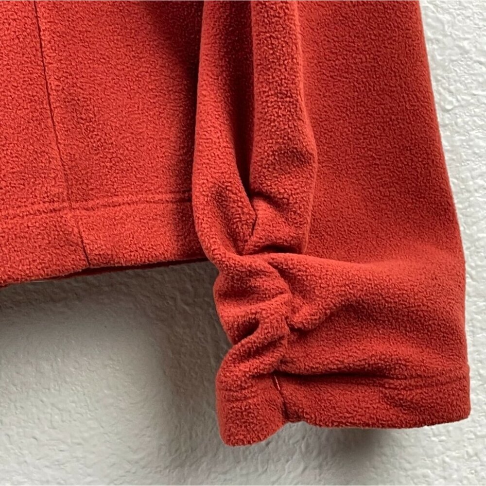 REI Sweater Women's Size S Fleece Pullover Half Zip Turtleneck Ruched Sleeve Red - Picture 8 of 8